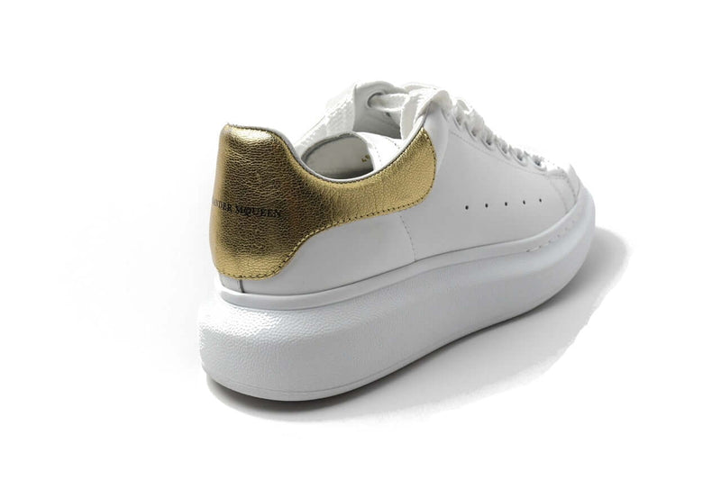 Alexander McQueen White And Rose Gold Oversized Sneakers | Lyst UK